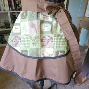 John Deere Retro Style Double Tiered Half Apron